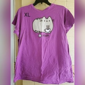 Juniors XL Pusheen shirt purple